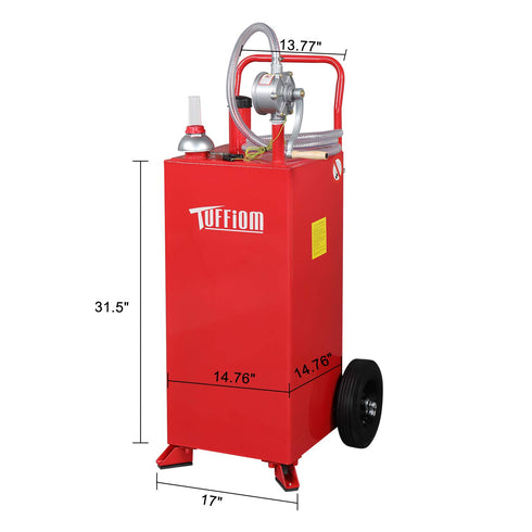 TUFFIOM 20/30/35 Gallon Portable Fuel Storage Tank with Wheels